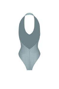 Vegan Leather Aperture Bodysuit Slate blue