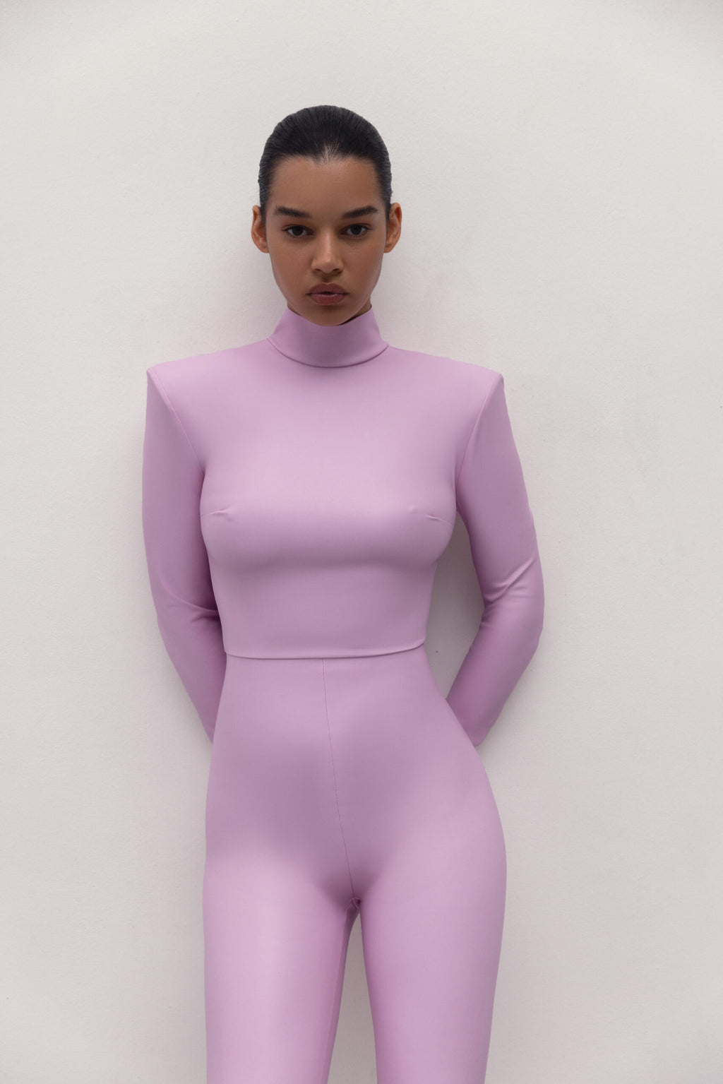 Vegan Leather Iconic Jumpsuit Pale Pink