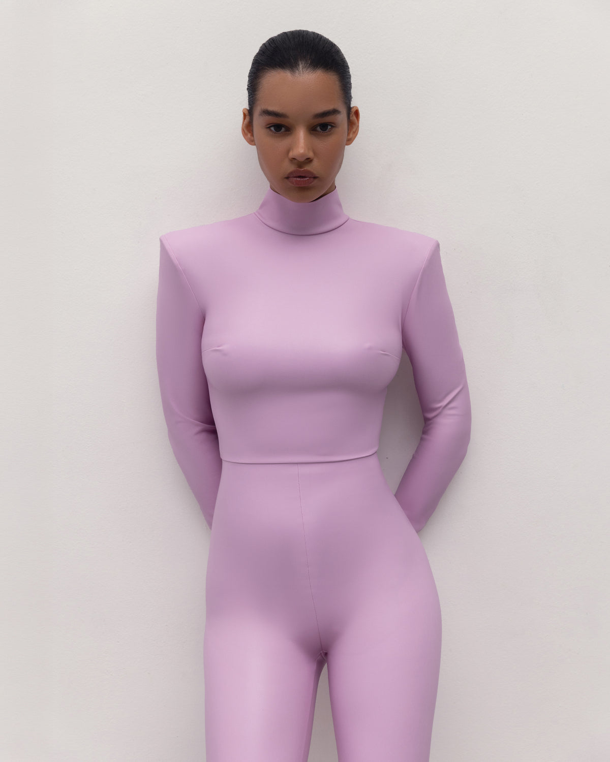 Vegan Leather Iconic Jumpsuit Pale Pink