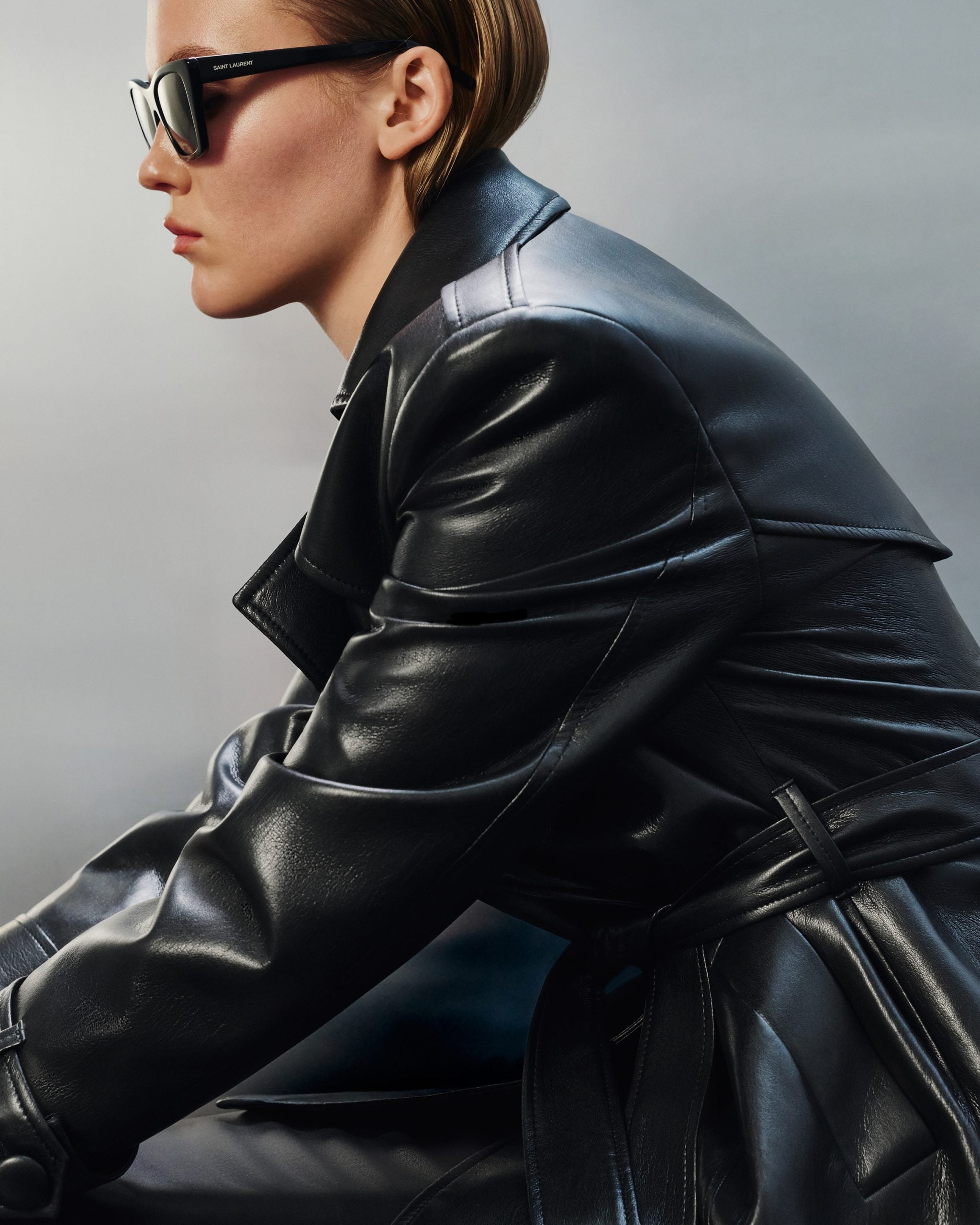 Short Oversized Trench Black