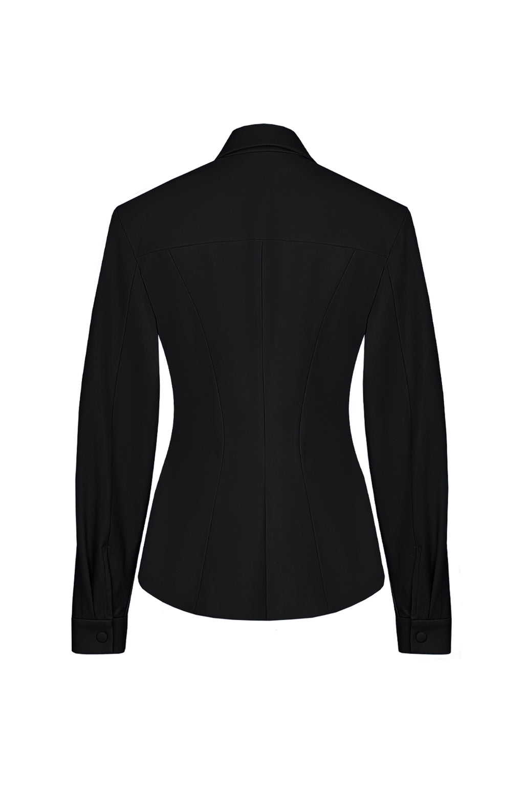 Vegan Leather Sculpted Shirt Black