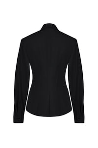 Vegan Leather Sculpted Shirt Black