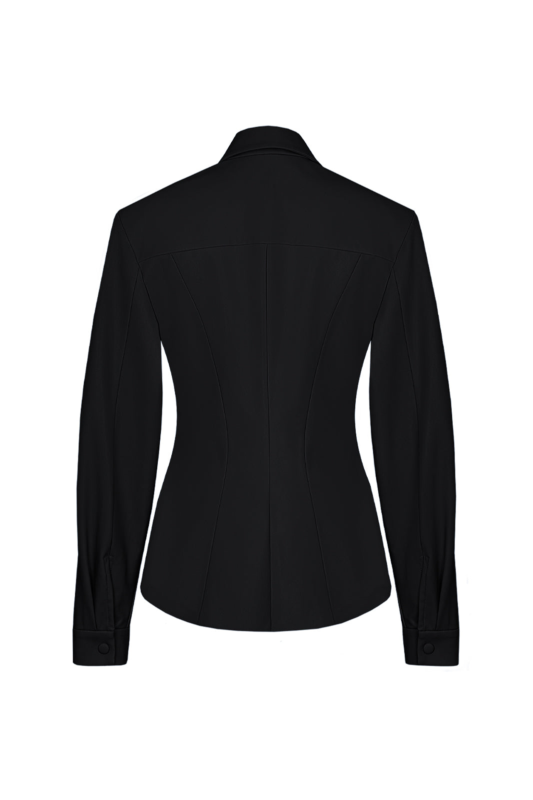 Vegan Leather Sculpted Shirt Black