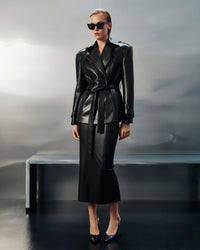 Short Oversized Trench Black
