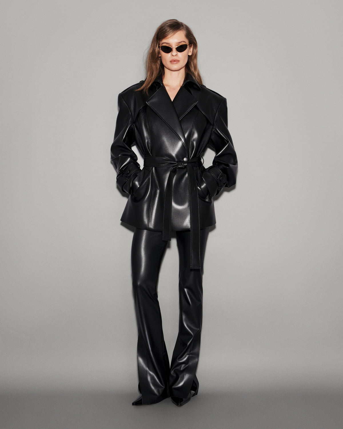 Short Oversized Trench Black
