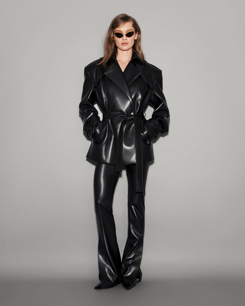 Short Oversized Trench Black