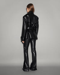 Short Oversized Trench Black