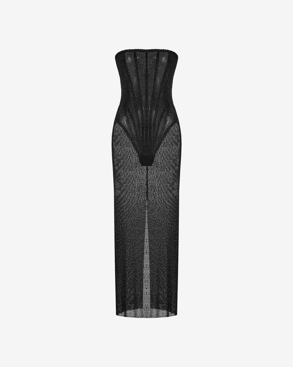 Crystal Corset Dress Black