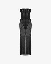 Crystal Corset Dress Black