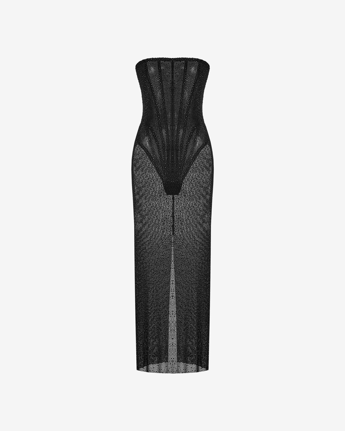 Crystal Corset Dress Black