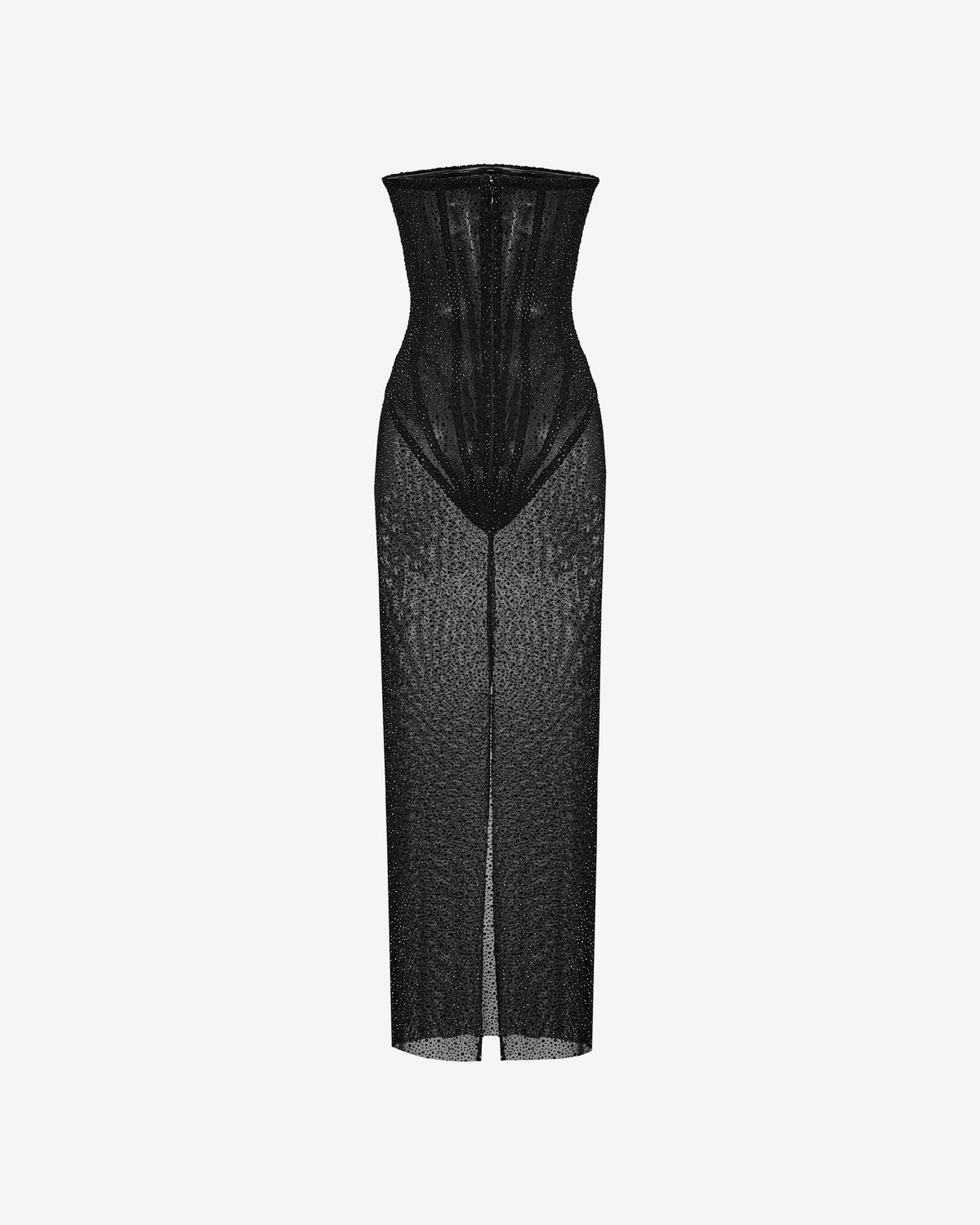 Crystal Corset Dress Black