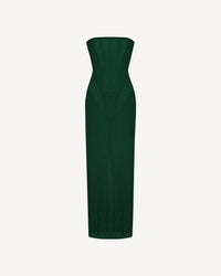 Crystal Corset Dress Emerald