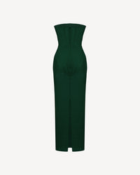 Crystal Corset Dress Emerald