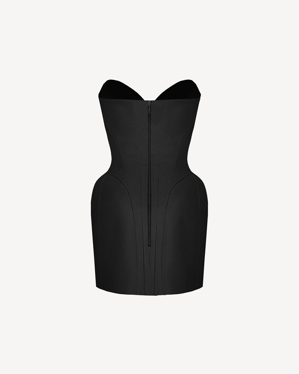 Vegan Leather Sculpted Hourglass Dress Black