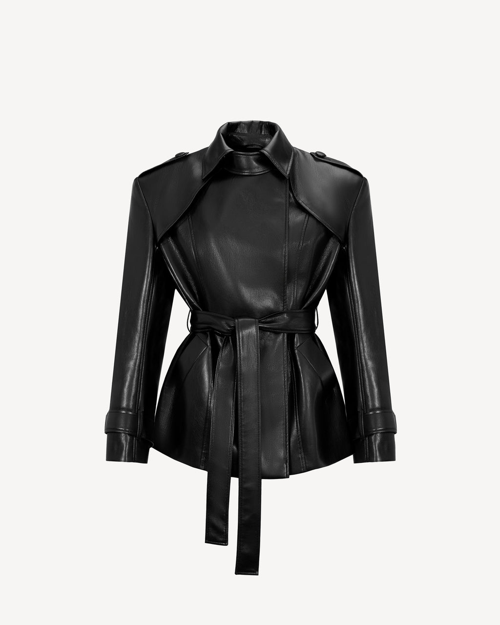 Short Oversized Trench Black