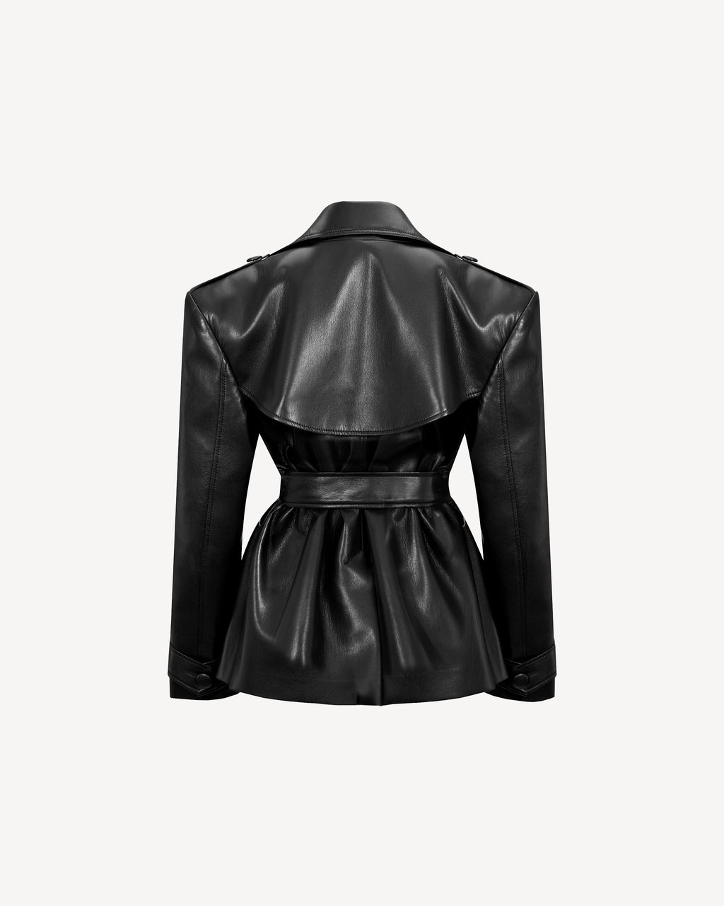 Short Oversized Trench Black