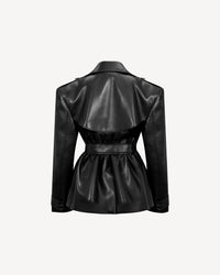 Short Oversized Trench Black