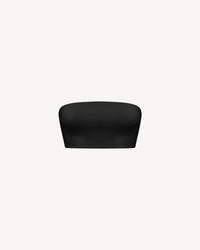 Vegan Leather Bandeau Top Black