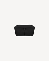 Vegan Leather Bandeau Top Black