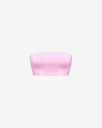 Vegan Leather Bandeau Top Pale Pink