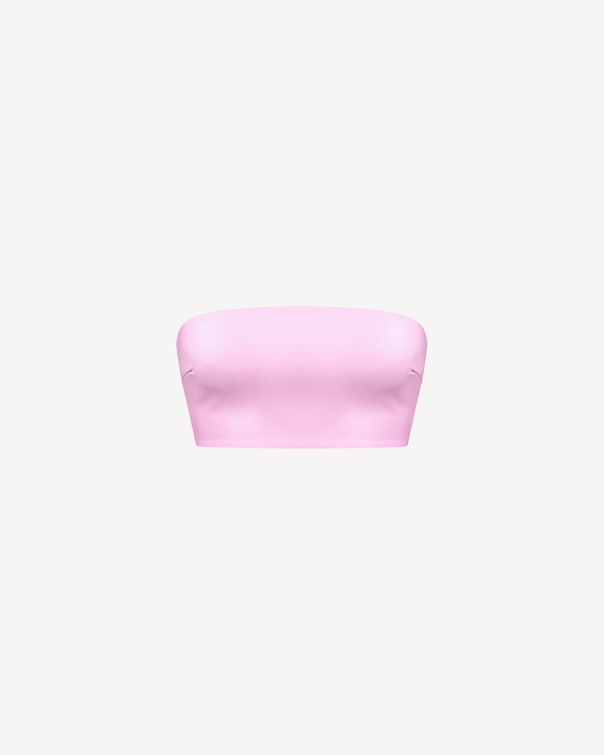 Vegan Leather Bandeau Top Pale Pink