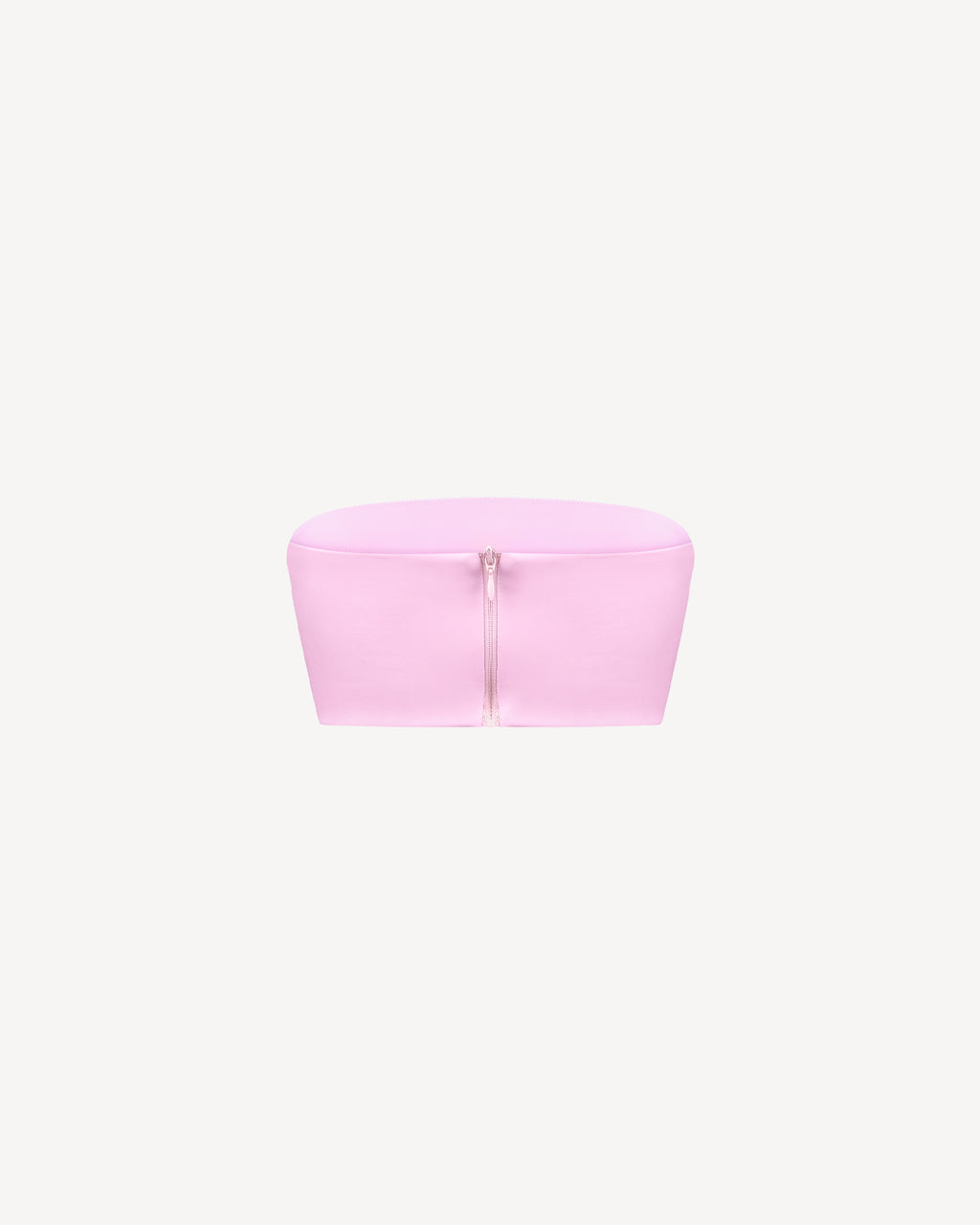Vegan Leather Bandeau Top Pale Pink