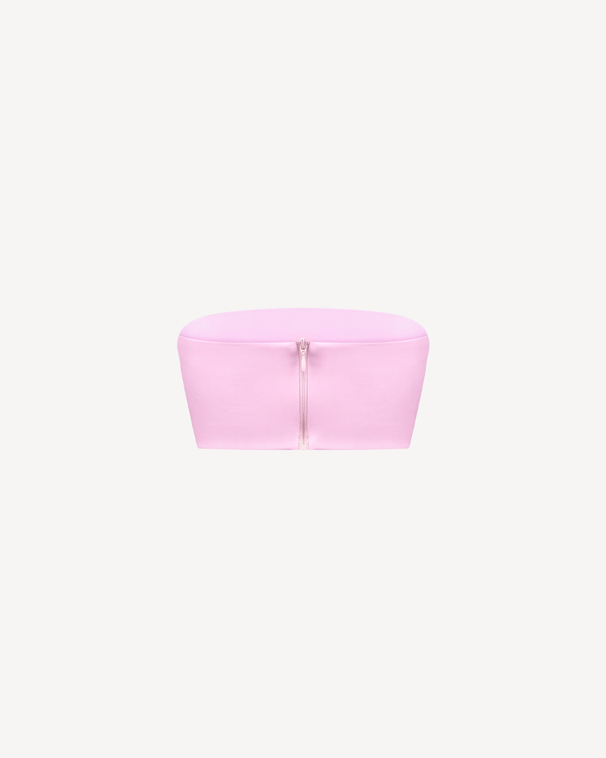 Vegan Leather Bandeau Top Pale Pink