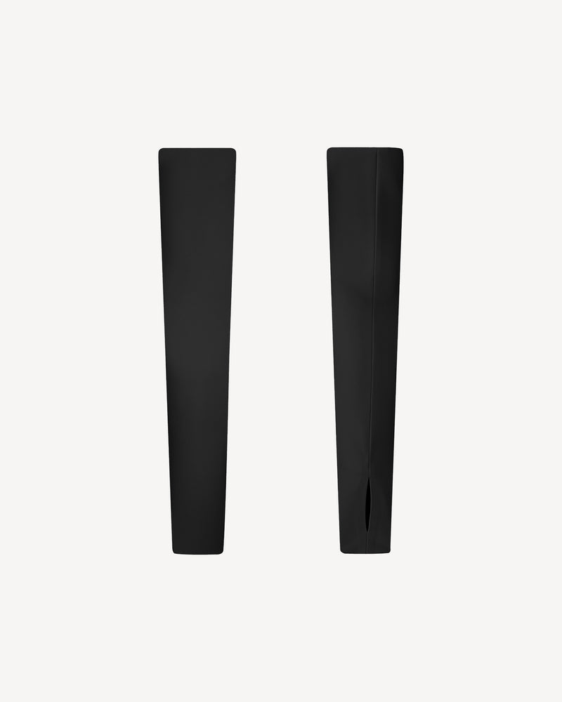 Vegan Leather Cropped Gloves Black
