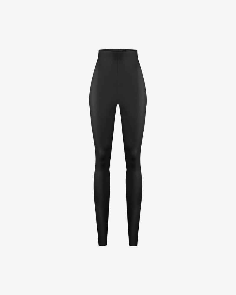Vegan Leather High-waisted Leggings Black