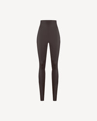Vegan Leather High-waisted Leggings Brown