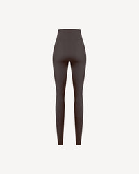 Vegan Leather High-waisted Leggings Brown