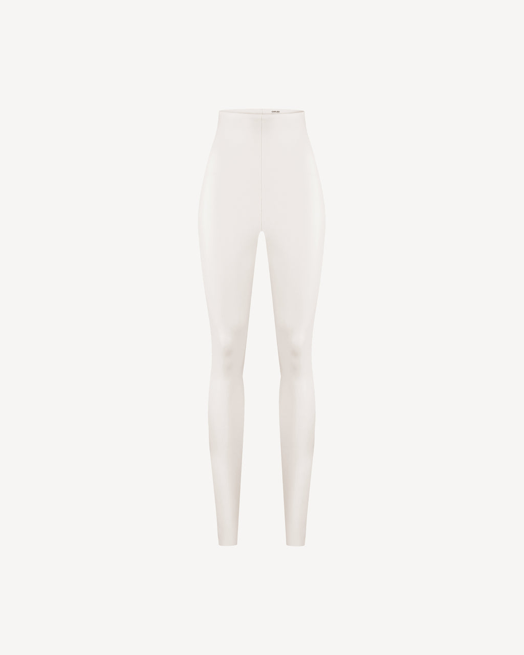 Vegan Leather High-waisted Leggings Ecru