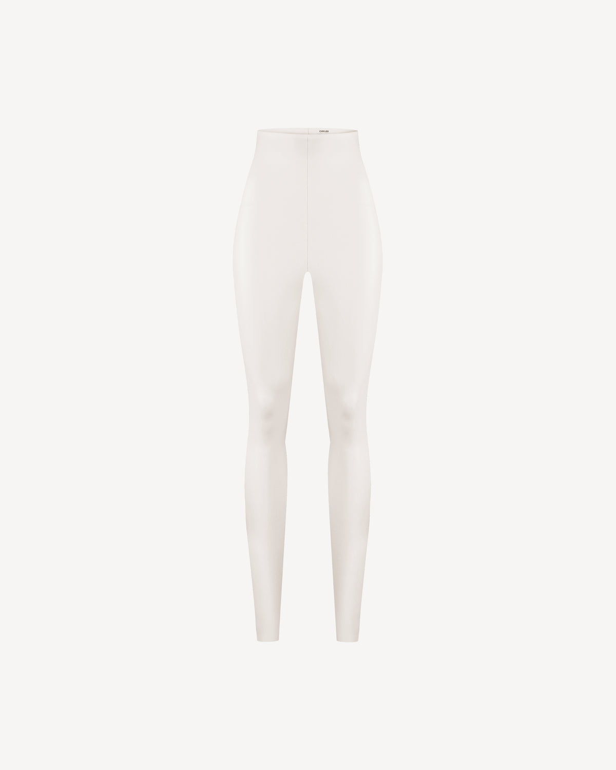 Vegan Leather High-waisted Leggings Ecru