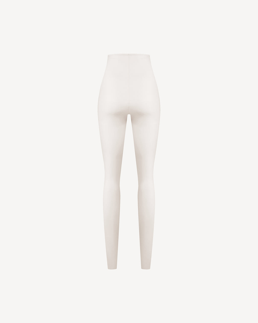 Vegan Leather High-waisted Leggings Ecru