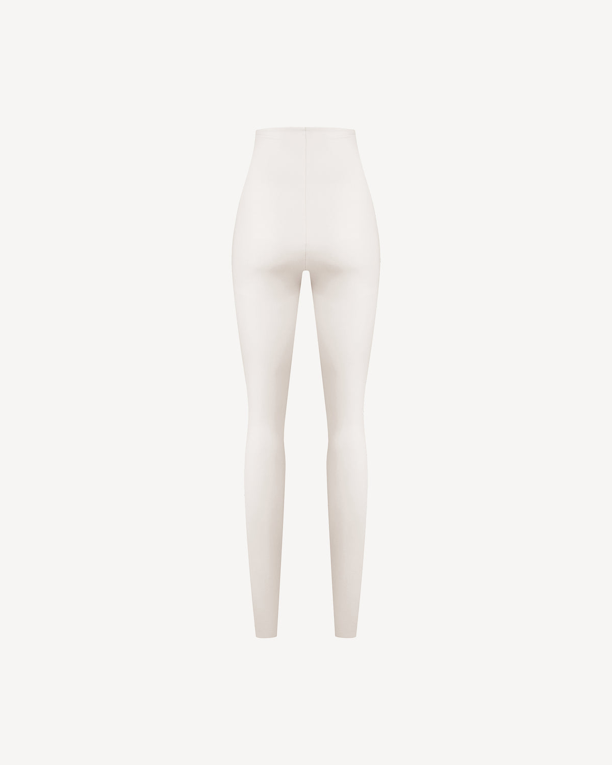 Vegan Leather High-waisted Leggings Ecru