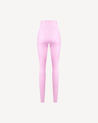 Vegan Leather High-waisted Leggings Pale Pink