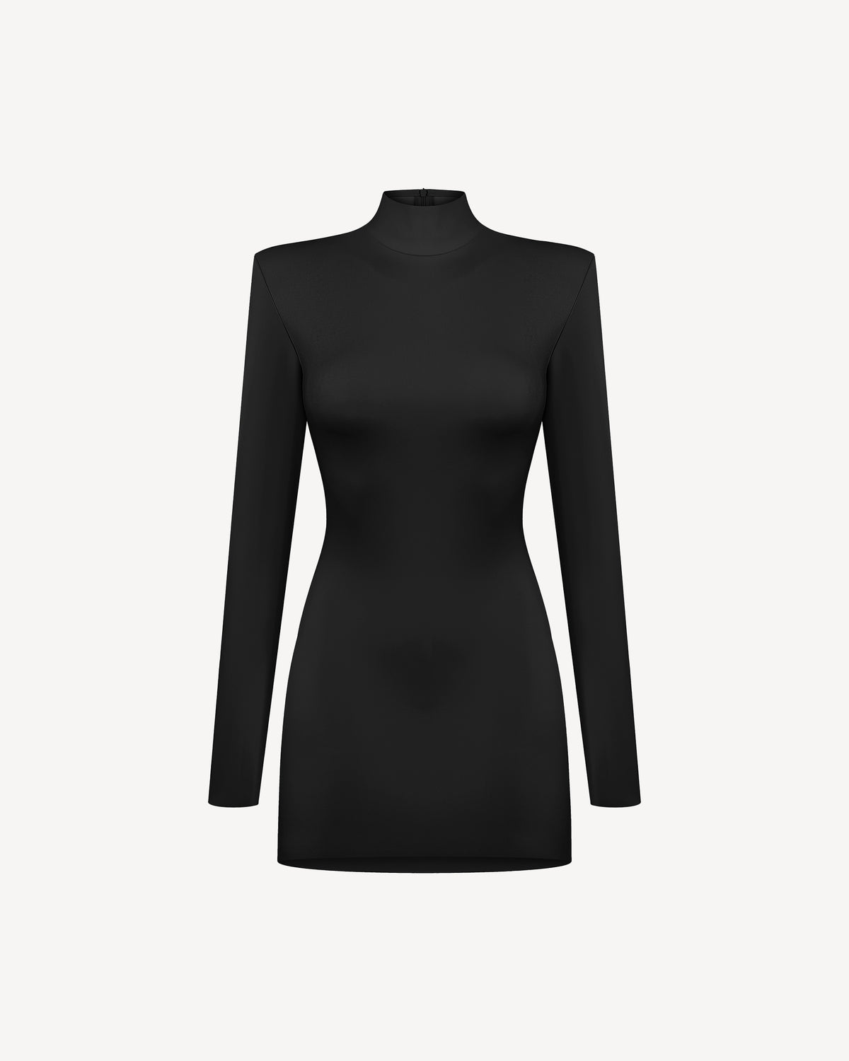 Vegan Leather Hourglass Mini Dress Black