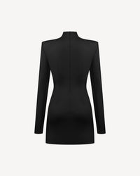Vegan Leather Hourglass Mini Dress Black