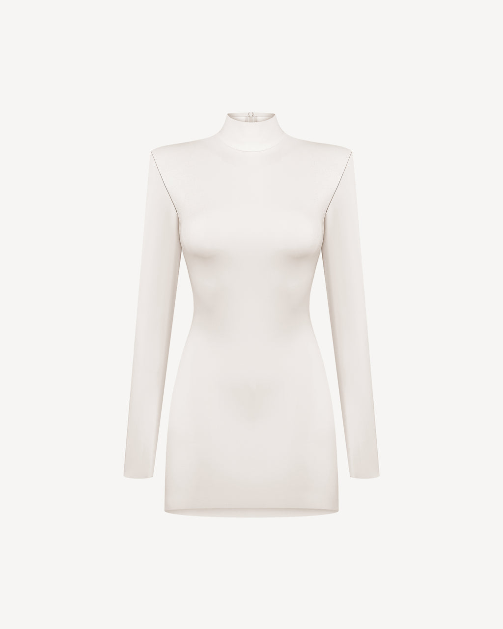 Vegan Leather Hourglass Mini Dress Ecru