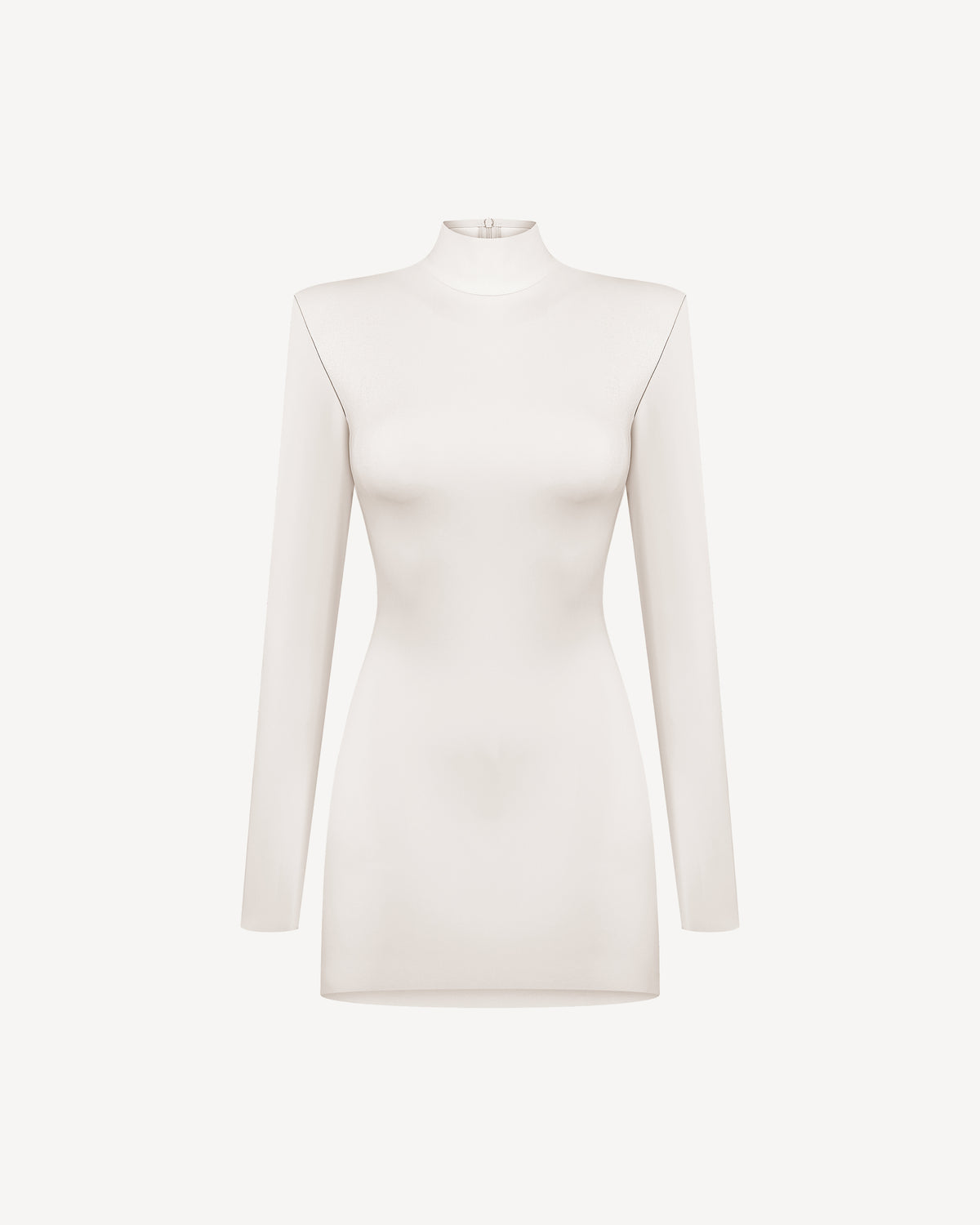 Vegan Leather Hourglass Mini Dress Ecru