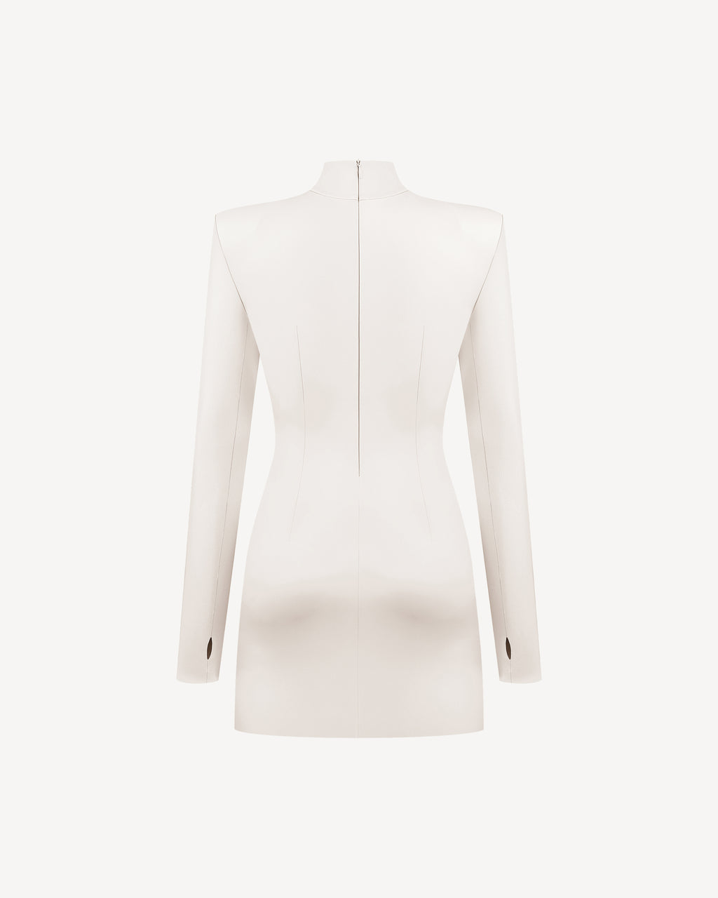 Vegan Leather Hourglass Mini Dress Ecru