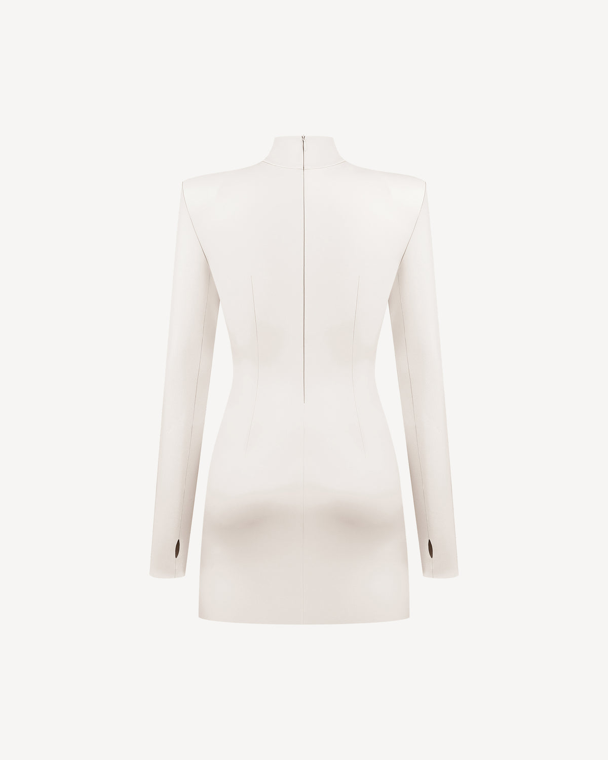 Vegan Leather Hourglass Mini Dress Ecru