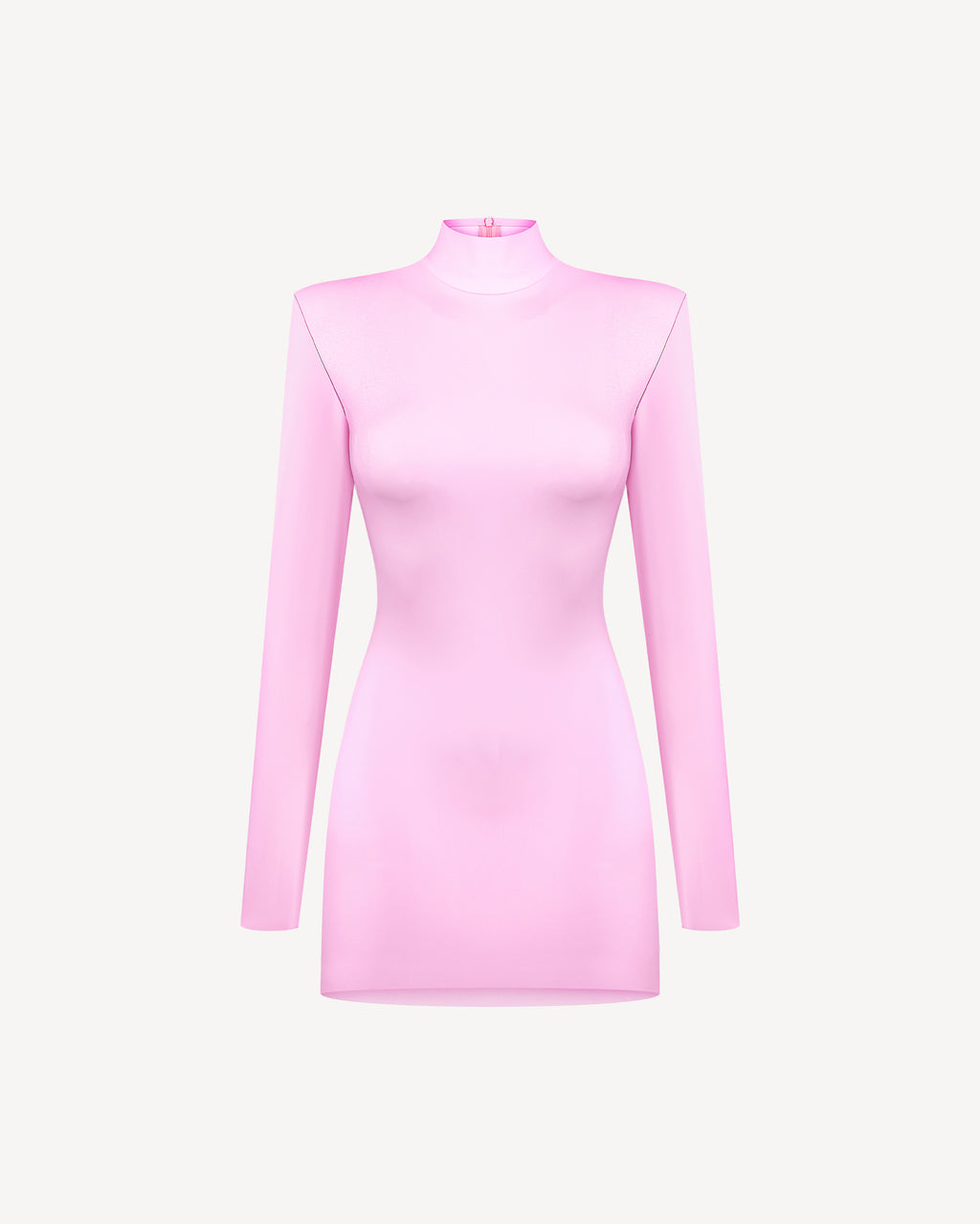 Vegan Leather Hourglass Mini Dress Pale Pink