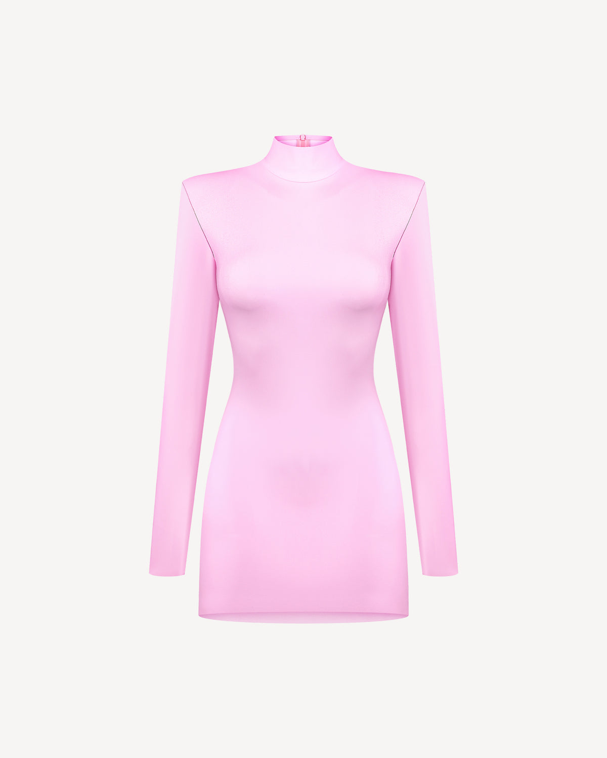 Vegan Leather Hourglass Mini Dress Pale Pink