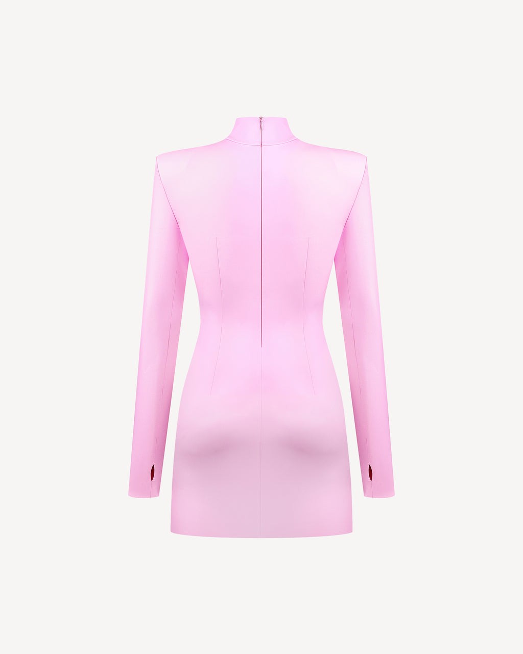 Vegan Leather Hourglass Mini Dress Pale Pink