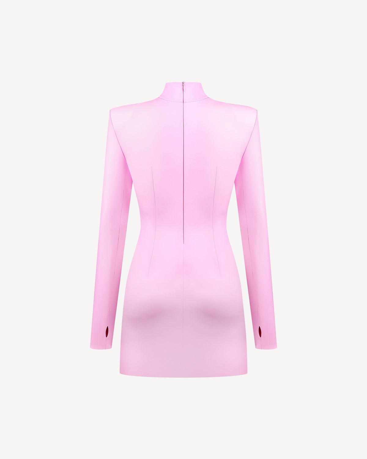 Vegan Leather Hourglass Mini Dress Pale Pink
