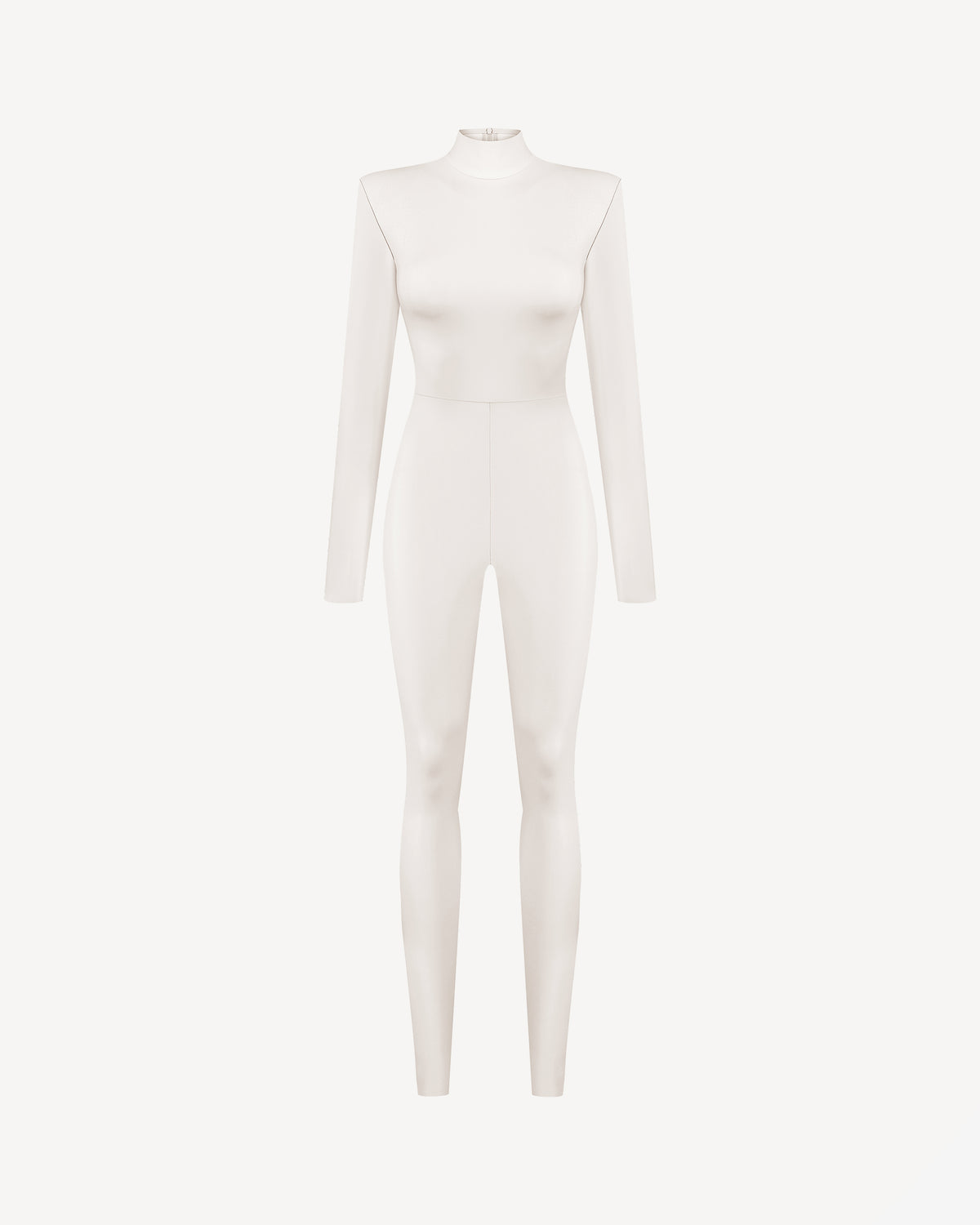 Vegan Leather Iconic Jumpsuit Ecru