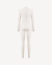 Vegan Leather Iconic Jumpsuit Ecru