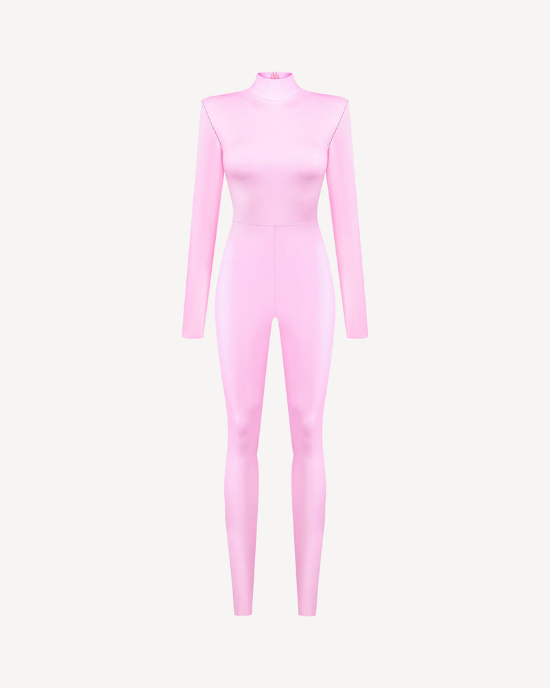Vegan Leather Iconic Jumpsuit Pale Pink