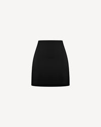 Vegan Leather Mini Skirt Black